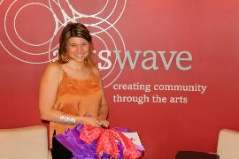 2018-05 ArtsWave Rewards Prize winner Fernanda Silva with Basket 1